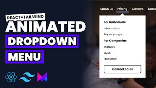 Animated Dropdown Menu  React  TailwindCSS Tutorial for Beginners [upl. by Zolly518]