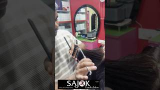 Advance Haircut with Blow Dry Setting Dont miss the end 😉 sajok post haircut yshorts [upl. by Eirhtug]