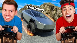 Destruindo o CARRO do ENALDINHO no BeamNG Drive cybertuck [upl. by Baras]