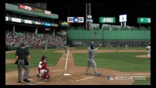 MLB 09 THE SHOW Dodgers  Red Sox  Manny Ramirez Home Run 3 RBIs [upl. by Racso]