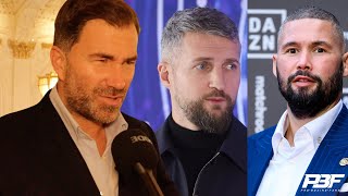 EDDIE HEARN REACTS TO CARL FROCH CALLING TONY BELLEW A CHEERLEADER FOR ANTHONY JOSHUA RYAN GARCIA [upl. by Gisele]