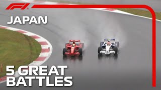 Five Amazing Battles At The Japanese Grand Prix [upl. by Syck]