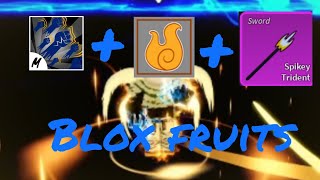 Boundy hunting in blox fruits with God human flame and spikey trident [upl. by Nauqram]