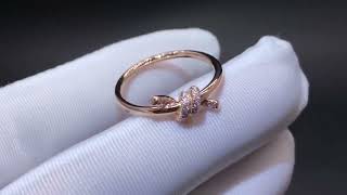 Tiffany amp Co 18K Rose Gold Diamond Knot Ring tiffany tiffanyring [upl. by Graff]