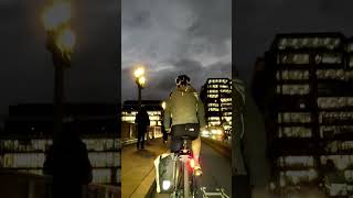 CycleAngry Cycling London Southwark Bridge on Thames river Dusk Time [upl. by Akinoj606]