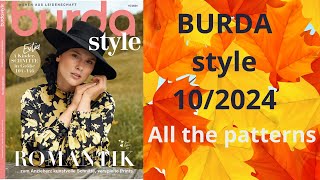 Burda 102024 full review NEW Burda Style All the patterns burdastyle sewingmagazine newburda [upl. by Hannahoj]