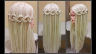 Коса  quotВодопадquot Прическа за 5 минScythe  quotWaterfallquot Hairstyle for 5 minutes [upl. by Eiltan]