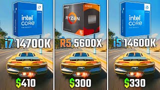 INTEL i714700K vs RYZEN 5 5600X vs INTEL i514600K  Test in 6 Games [upl. by Karl756]