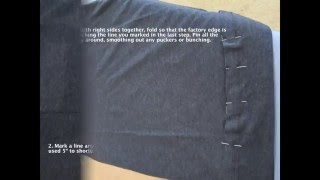 How to shorten a Tshirt keeping the factory hem [upl. by Neerhtak]