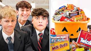 British Highschoolers shocked by American Halloween Candy [upl. by Gravante]