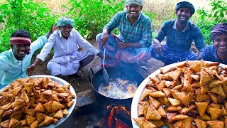 SAMOSA  Street Samosa Recipe  Healthy South Indian Potato Onion Crispy Samosa Cooking In Village [upl. by Gayleen]