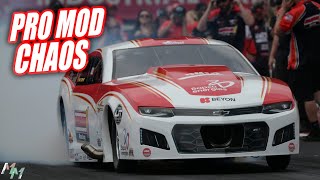 Chaos Ensues In Final Round Pro Mod Qualifying  US Nationals Saturday Sportsman Recap [upl. by Adnaloy]