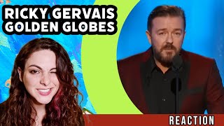 American Reacts  RICKY GERVAIS  Golden Globes 2012 [upl. by Ahsikram140]