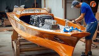 Man Builds FullSize YACHT with Car Engine  Start to Finish Build by Nasatchannel [upl. by Eliot]