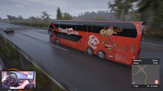 FERNBUS  RUTA CON LLUVIA AUTOBUS SKYLINER DE DOS PISOS  JMGAMER [upl. by Paulita]