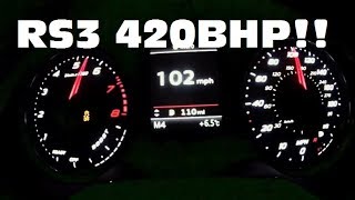 420BHP Audi RS3 Acceleration Stage 1 Revo [upl. by Kenay987]