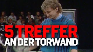 Legendär – Rudi Völler trifft 5 Mal an der Torwand  Aktuelles Sportstudio 1985 [upl. by Joappa646]