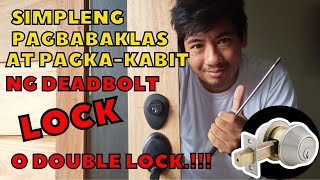 DEADBOLT LOCK INSTALLATION  DOUBLE LOCK INSTALLATION [upl. by Euqinorev]