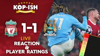 LIVERPOOL 11 MAN CITY  MATCH REACTION amp PLAYER RATINGS LIVE [upl. by Gurl]