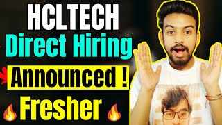 HCLTECH Hiring Announced  Direct Hiring  Biggest OFF Campus Drive for 2025 2024 Batch  Fresher [upl. by Beebe]