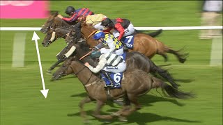 Unbelievable horse race Five horses are separated by inches in thrilling finish [upl. by Anilejna]