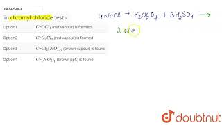 in chromyl chloride test   CLASS 12  TEST 5  CHEMISTRY  Doubtnut [upl. by Aneleh]