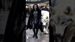 Training his direwolf in the mall 😳🐺direwolves wolf wolves pets pet dogs dog fyp [upl. by Hareenum251]