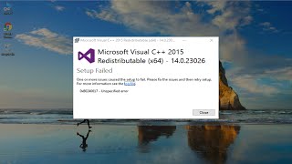 How to Fix Microsoft Visual C 2015 Redistributable Setup Failed error 0x80240017 [upl. by Ettennod368]