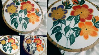 fabric painting designeasy tutorial for beginnersmulti dastkari [upl. by Hayikaz]