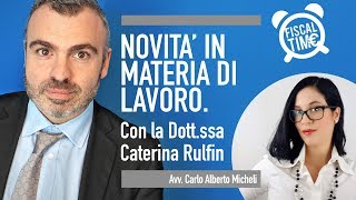 NOVITA IN MATERIA DI LAVORO  AGEVOLAZIONI ALLE ASSUNZIONI [upl. by Charo]