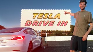 Taking the Tesla to the MOVIES 🍿🎬 at the Dromana Drive In [upl. by Acalia]