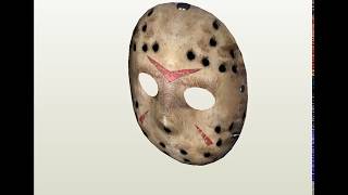 paper jason mask pdo Pepakura Model [upl. by Ara]