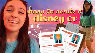 how to write a brilliant cv and cover letter for your disney crp ♡ disney crp application 2024 💌🌴 [upl. by Analim10]