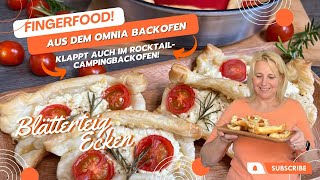 BlätterteigEcken  Perfekter Fingerfood aus dem Omnia Backofen [upl. by Rosette574]