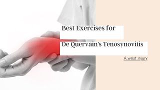 Best exercises for De Quervains Tenosynovitis [upl. by Gawlas]