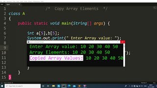 Java program to copy all elements of one array to another  Learn Coding [upl. by Yretsym]