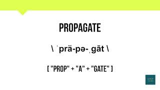 How To Pronounce Propagate  Meaning  Pronunciation [upl. by Iv]