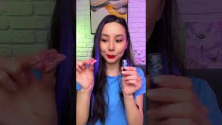 Edible Chewing Gum lipstick 💄😅 By 123 GO House  Playful Makeup Hack [upl. by Hakaber341]