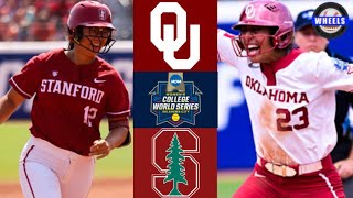 1 Oklahoma vs 9 Stanford  WCWS Bracket Final  2023 College Softball Highlights [upl. by Inoek]