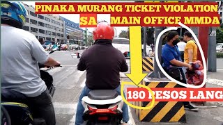 PINAKA MURANG TRAFFIC TICKET VIOLATION NG MMDA 180 pesos lang sa main office makati only 20 minutes [upl. by Ehcnalb]