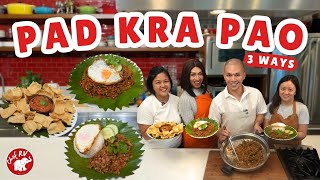 PAD KRA PAO 3 WAYS  Team Chef RV [upl. by Brenan237]