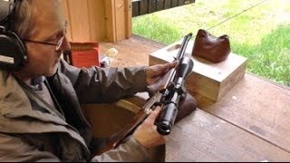 Shooting a Merkel Bergstutzen B4 cal93x74RГОРНЫЙ ШТУЦЕР МОДЕЛЬ B4 [upl. by Meredithe499]