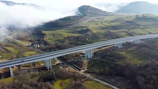 Autostrada A1 Sibiu Pitești lot1 Sibiu Boita Giratoriul Boita si Viaductul Talmacel Peisaj superb [upl. by Refinnej]