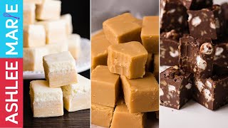 How to make Homemade Fudge  four ways  butterbeer peanut butter rocky road and microwave fudge [upl. by Rambert]