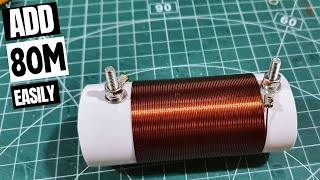 80m with your 66ft end fed half wave antenna How to easily make a 110µH loading coil [upl. by Adnilreb]