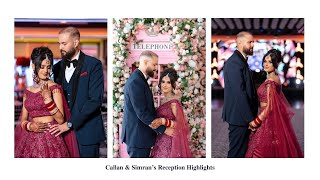 Callan amp Simrans Reception Highlights [upl. by Ecnarrot498]