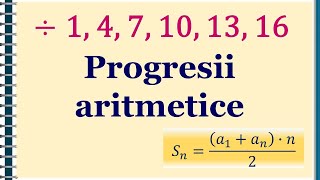 IX Progresii aritmetice 1  proprietati formule  Materaro [upl. by Nahgrom231]