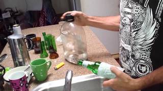 How to cut a beer bottle without string or cutter [upl. by Hairom83]