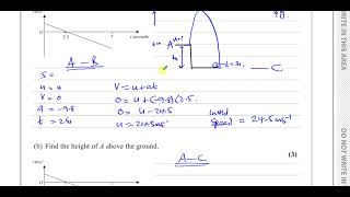 WME0101 IAL Edexcel M1 October 2021 IAL Q6 Kinematics Vertical Motion Under Gravity [upl. by Nairdna306]