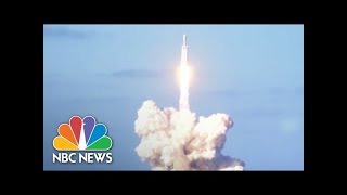 SpaceX’s Falcon Heavy Rocket Launch  NBC News [upl. by Nnaeirelav]